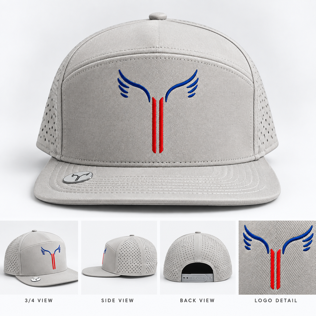 Light Gray 7 Panel Cap