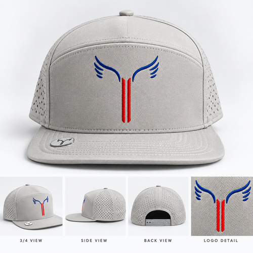 Light Gray 7 Panel Cap